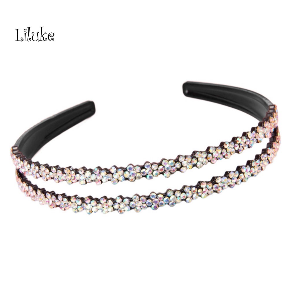 Băng Đô Cài Tóc Đính Đá Lấp Lánh Phong Cách Hàn Quốc Cho Nữ