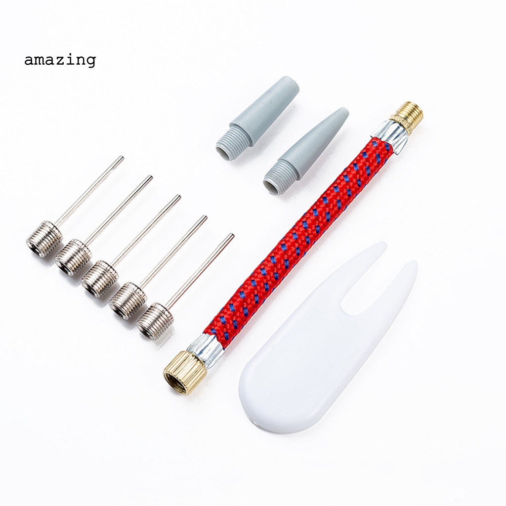 1 Bộ Dụng Cụ Bơm Bóng Rổ Với Ống Nối Dài Bằng Hợp Kim Nhôm Tiện Dụng