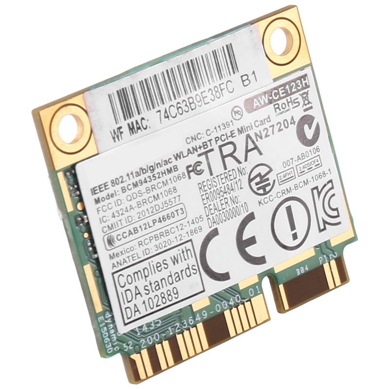 1 Chiếc Thẻ Không Dây AzureWave BCM94352HMB Mini PCIe 802.11AC 867Mhz | BigBuy360 - bigbuy360.vn
