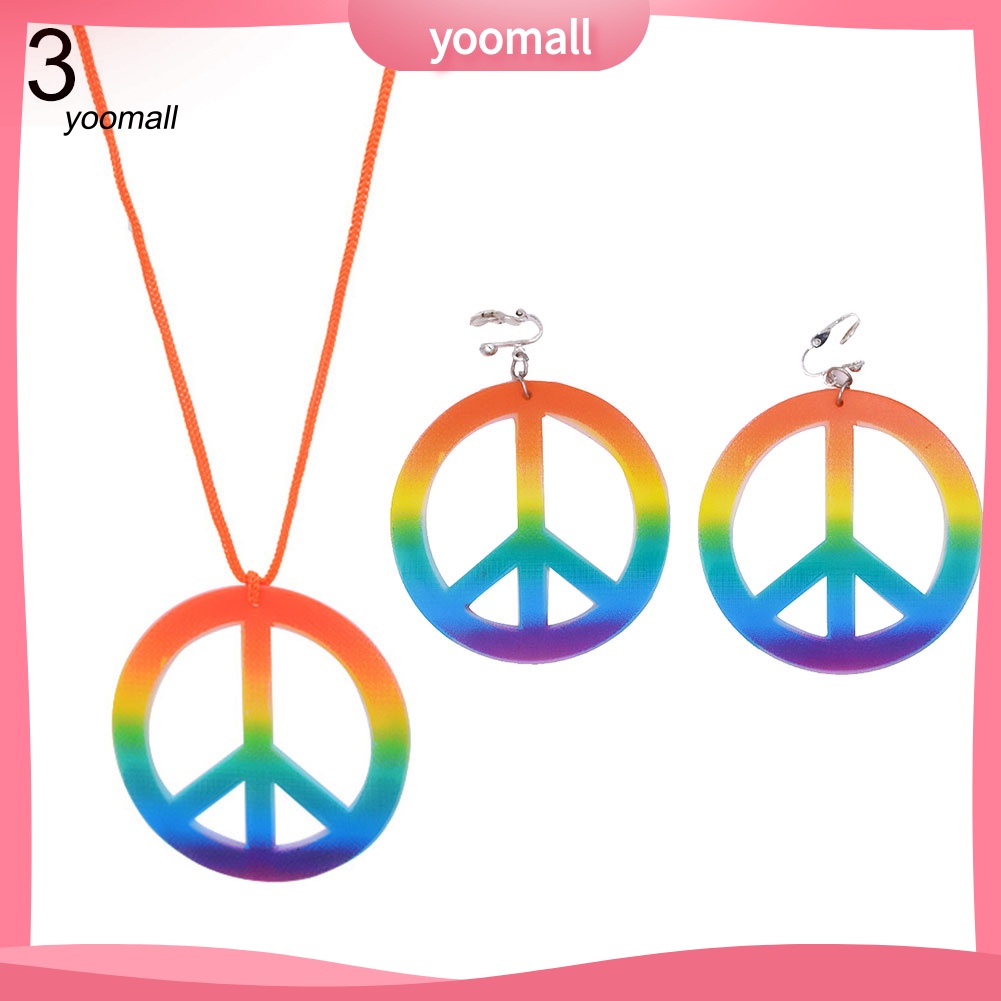 Bông Tai / Vòng cổ Biểu Tượng Hòa Bình Nhiều Màu Trang Trí Tiệc Halloween