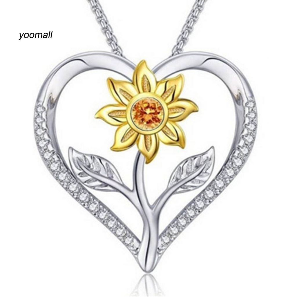 Vòng cổ Mặt Hình Hoa Hướng Dương / Trái Tim Xinh Xắn Cho Nữ