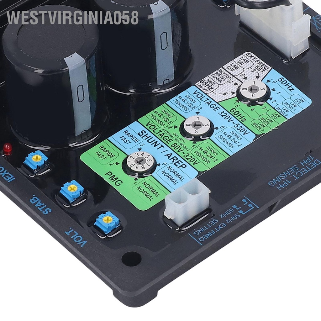Westvirginia058 Bộ điều chỉnh điện áp tự động Máy phát Diesel phận AVR Bảo vệ có thể 98‑480VAC R450M