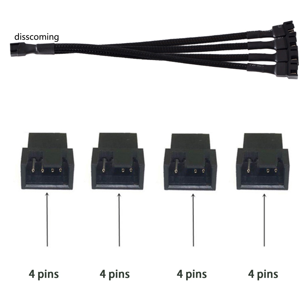 Băng Đô SL SL SL SL| Cáp Chia Quạt Tản Nhiệt Pwm 4pin 1 Sang 4 Cho Bo Mạch Chủ Cpu