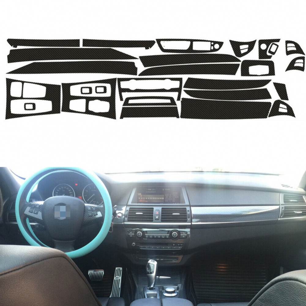 1 Bộ Sticker Sợi Carbon 3D Dán Trang Trí Nội Thất