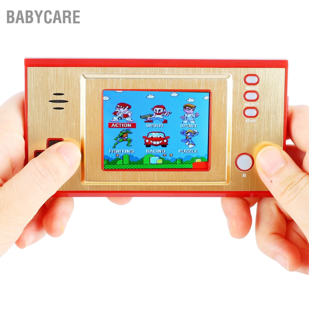 Babycare Máy Chơi Game Cầm Tay Dành Cho Trẻ Em Màn Hình LCD Di Động Đầu Ra HD Có Thể Sạc Lại Siêu Mỏng Màu Đỏ