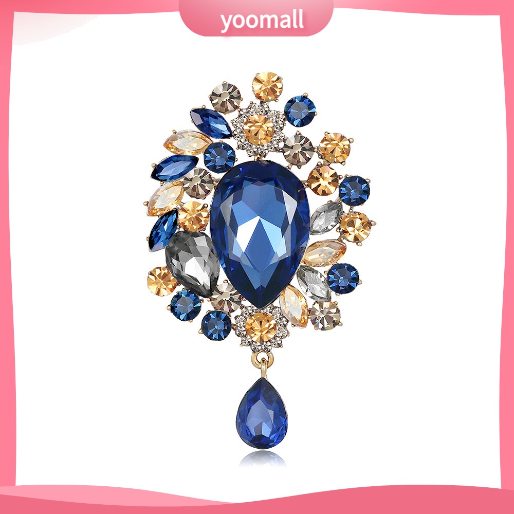 Ghim Cài Áo Đính Pha Lê Siêu Lấp Lánh Sang Trọng Phong Cách Âu Mỹ