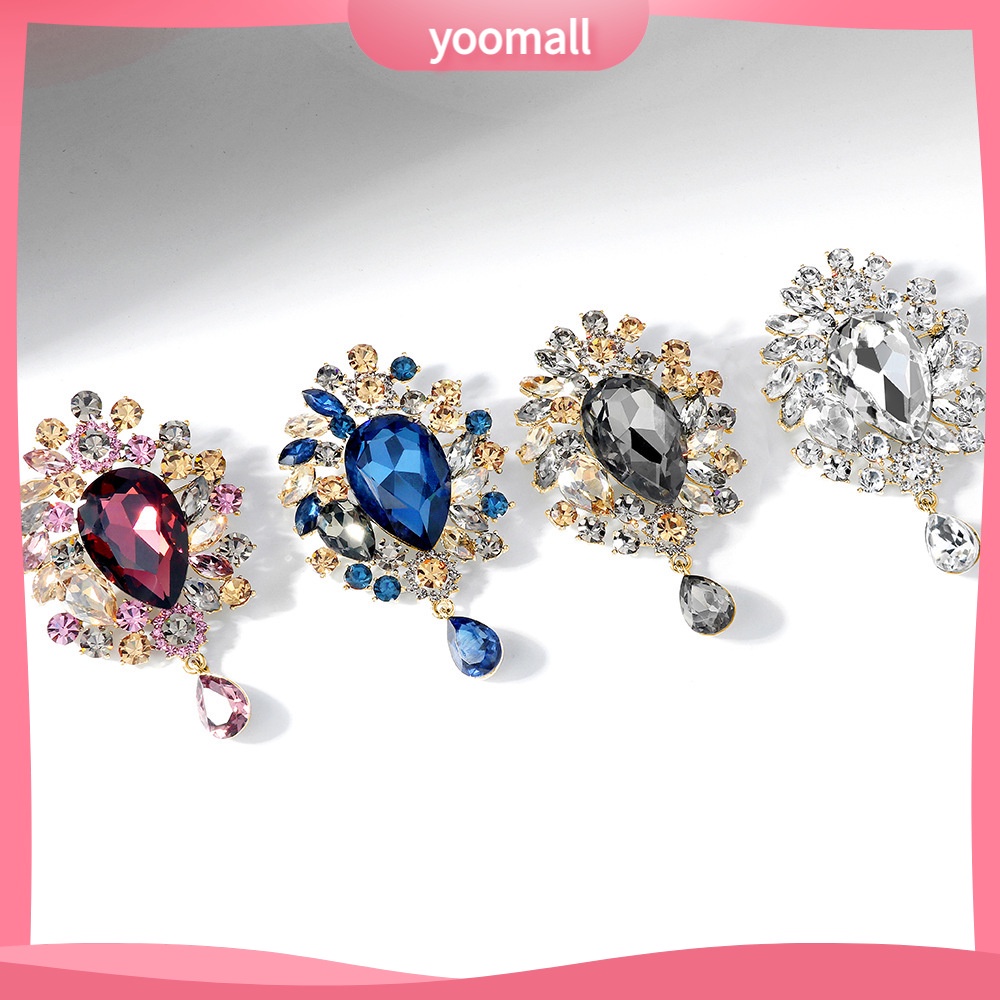 Ghim Cài Áo Đính Pha Lê Siêu Lấp Lánh Sang Trọng Phong Cách Âu Mỹ