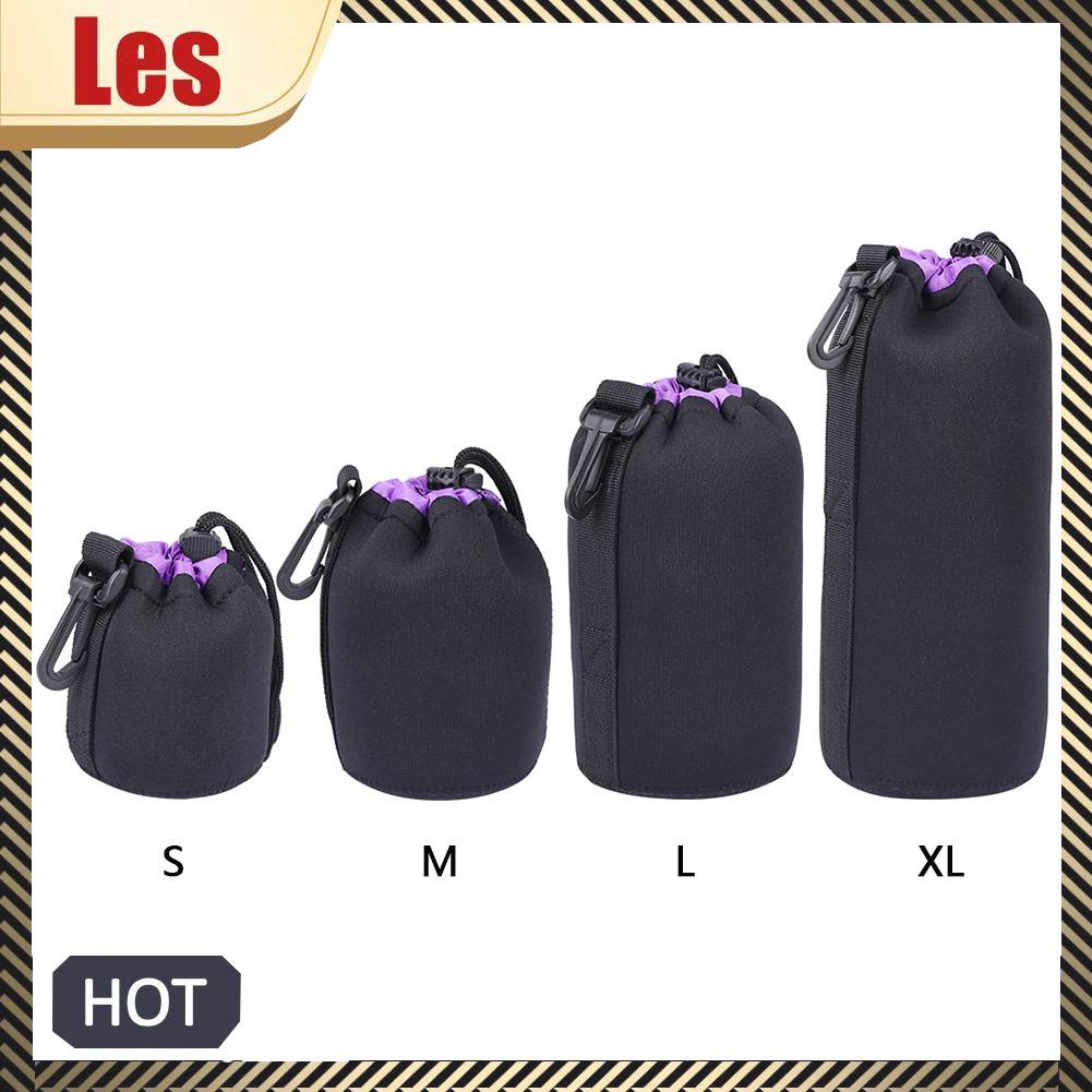 Túi Dây Rút Đựng Ống Kính Máy Ảnh DSLR Bằng Cao Su Tổng Hợp Mềm Chống