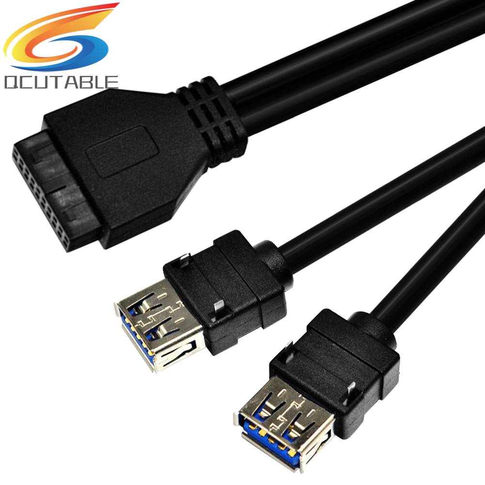 Cáp ChuyểN ĐổI PhíA TrướC 20Pin Sang 2 CổNg USB 3.0 Cho PC