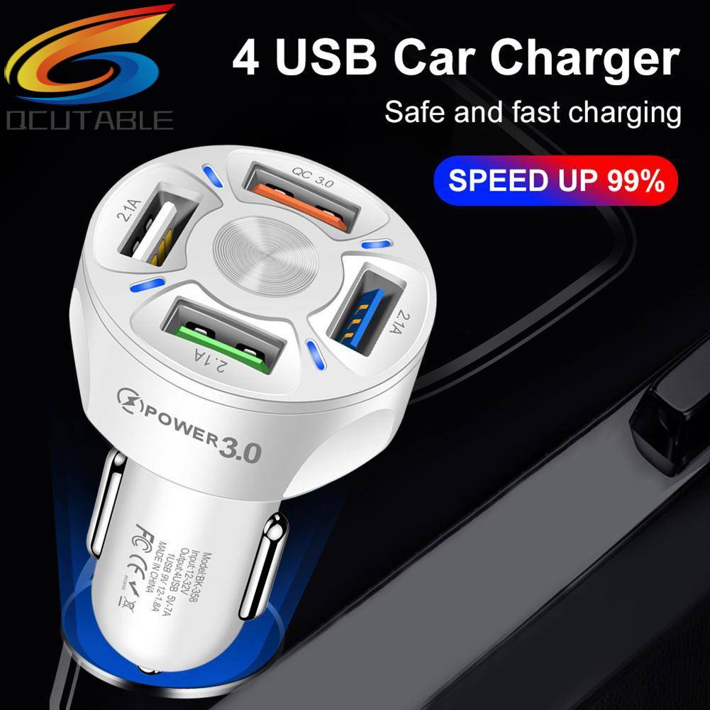Cốc Sạc Nhanh QC 3.0 4 Cổng USB Cho Điện Thoại Android / Máy Tính Bảng