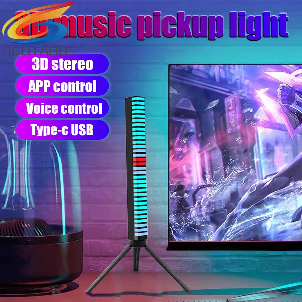 Dải Pickup D10 3D RGB 32 LED Điều Khiển Bằng Giọng Nói Cho Xe Hơi D10