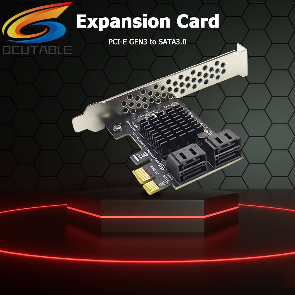 Card ChuyểN ĐổI 4 CổNg SATA III 6Gbps SATA 3.0 Sang PCIe 1X + Khung
