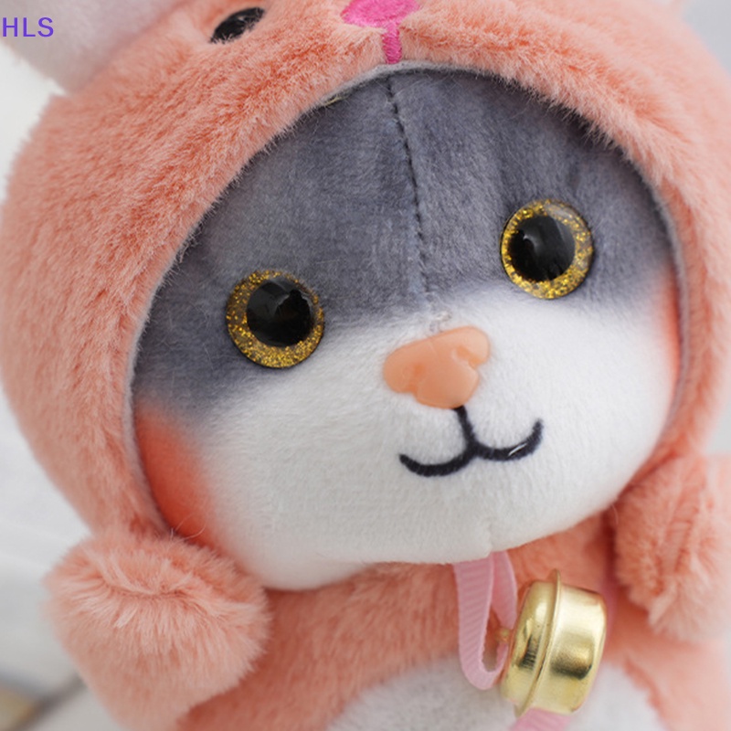 Mèo Nhồi Bông 15cm Mềm Mại Dễ Thương Có Chuông