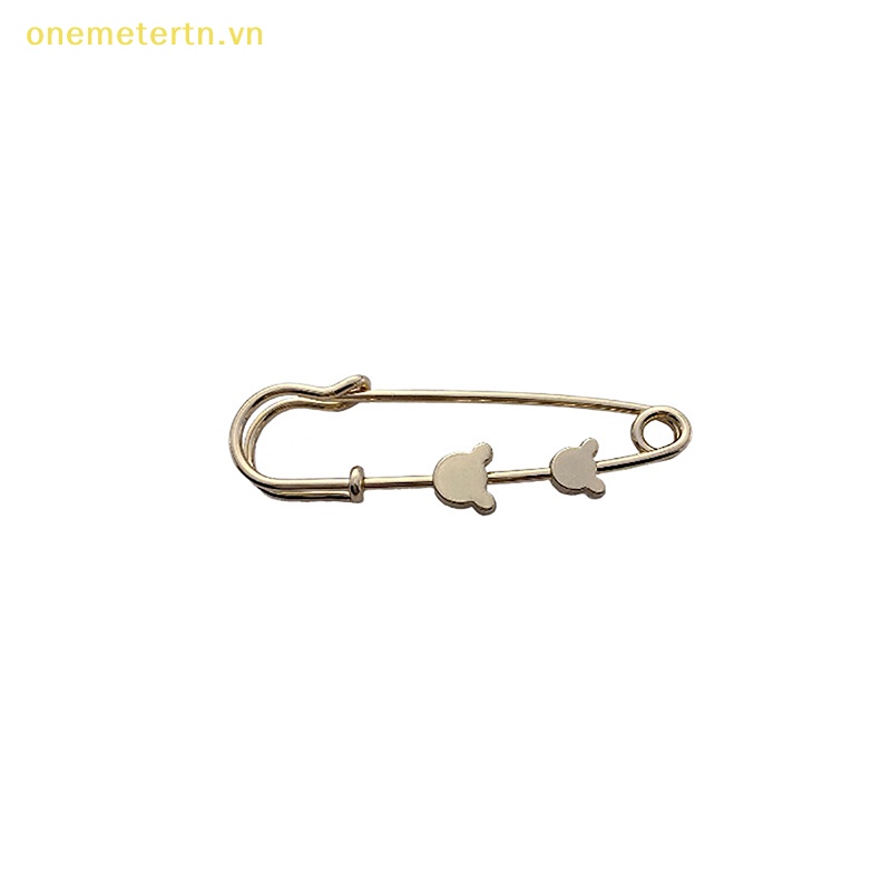 Trâm Cài Áo Hình Lục Giác / Gấu / Ngôi Sao Màu Vàng Bằng Hợp Kim Phong Cách Vintage Chống Ánh Sáng