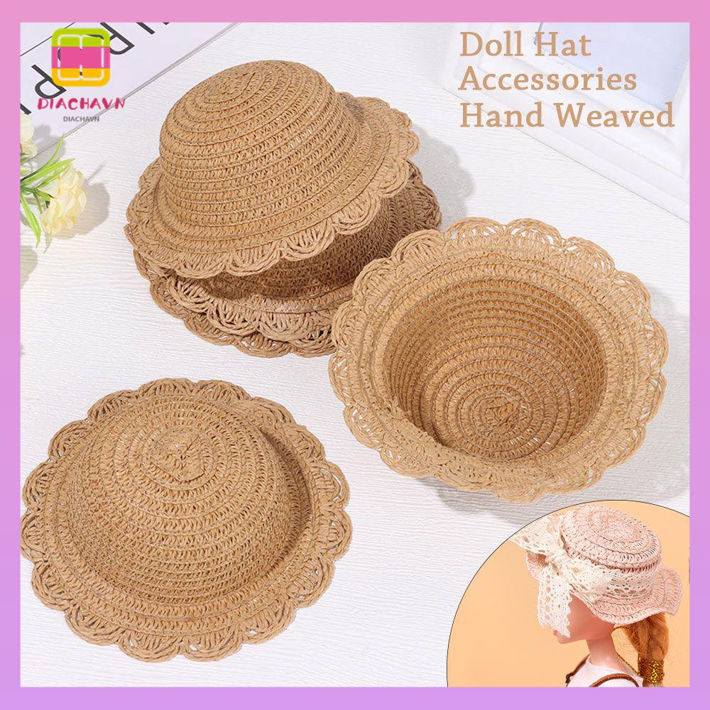 DIACHAVN Nón Cối Mini Phối Ren Handmade Xinh Xắn Dành Cho Nhà Búp Bê