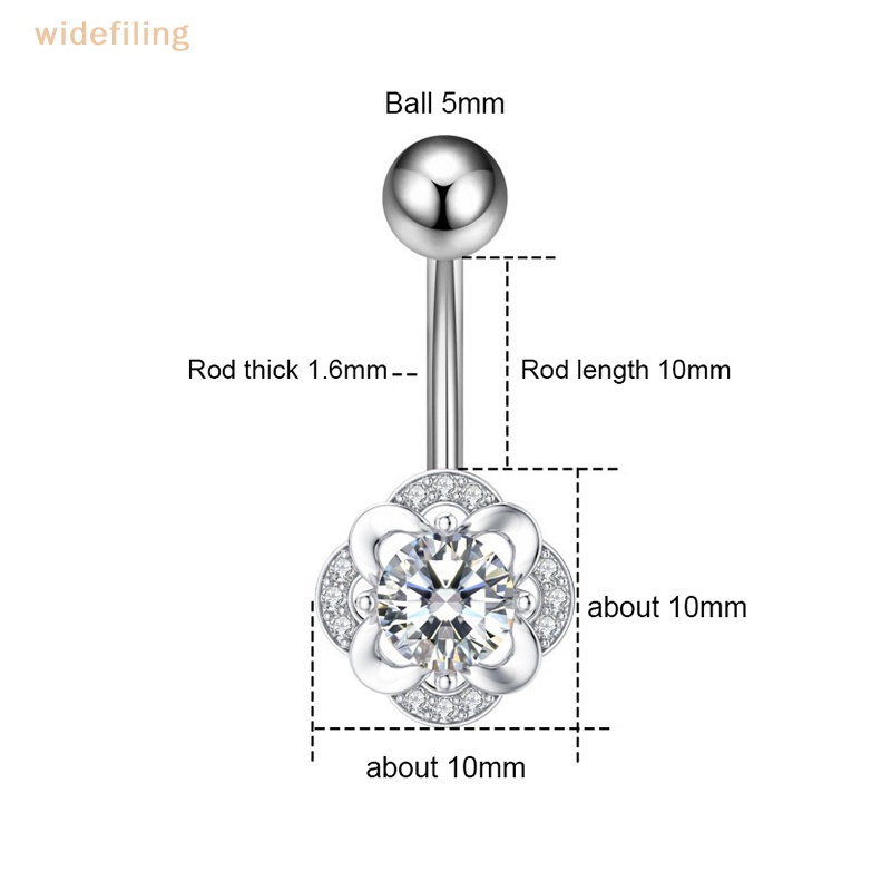 Khuyên Rốn Bằng Thép Titan Đính Đá Zircon Thời Trang Cho Nữ