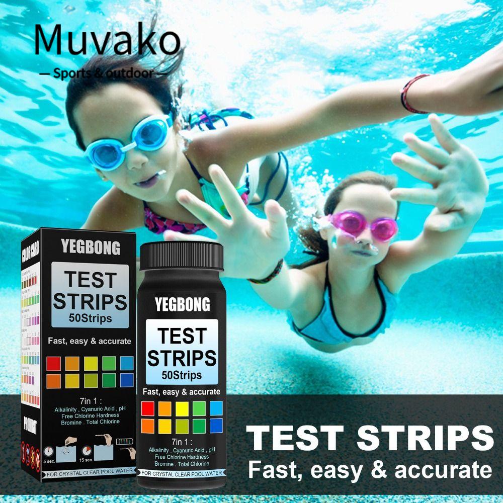 MUVAKO Set 50 Giấy Kiểm Tra Độ PH Clo Chuyên Dụng Cho Bể bơi