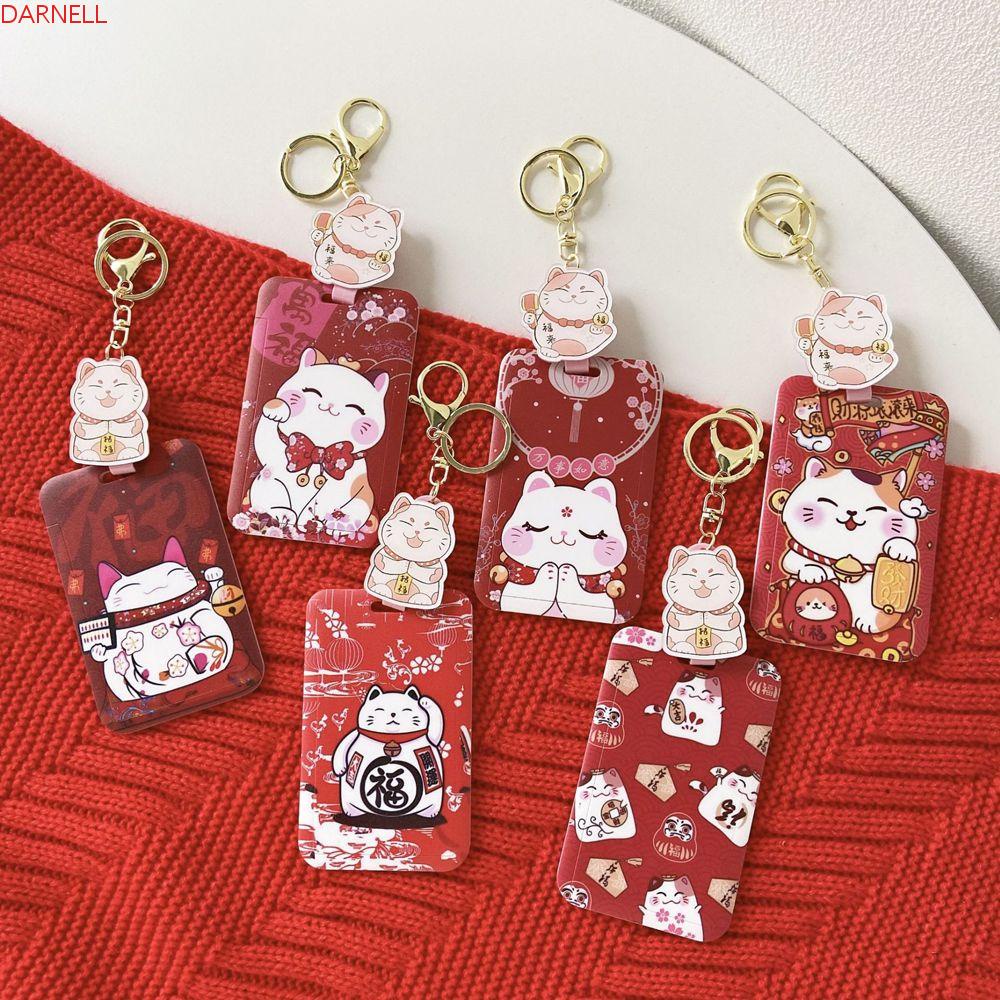 DARNELL Túi Đựng Thẻ Xe Buýt Có Thể Thu Gọn Dễ Thương Ốp