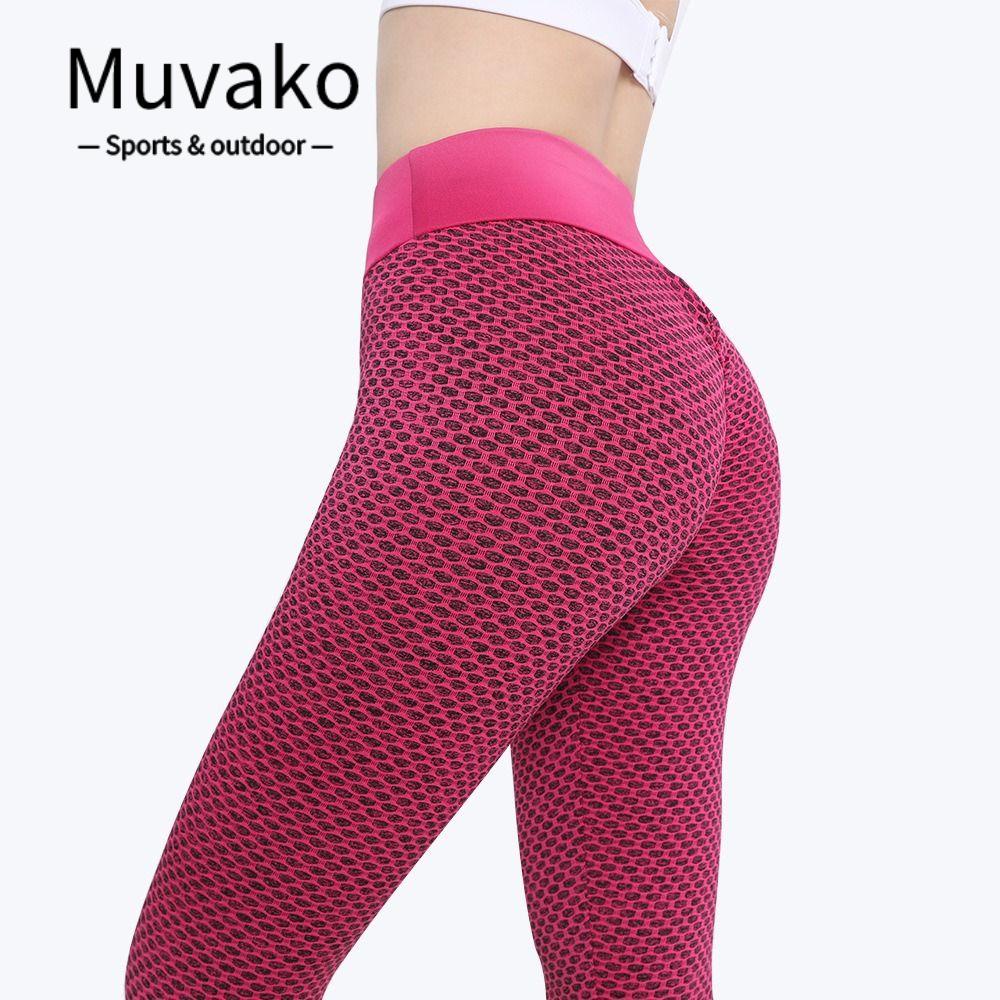 MUVAKO Quần Legging Tập Yoga Lưng Cao Chống Cellulite Cao Cấp Thời Trang