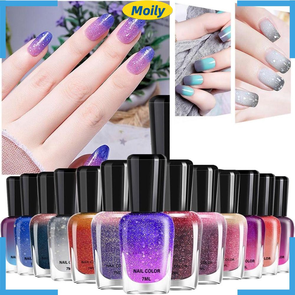 MOILYVN Sơn Móng Tay Nhanh Khô Có Thể Thay Đổi Màu Sắc 7ml Dành Cho Nữ