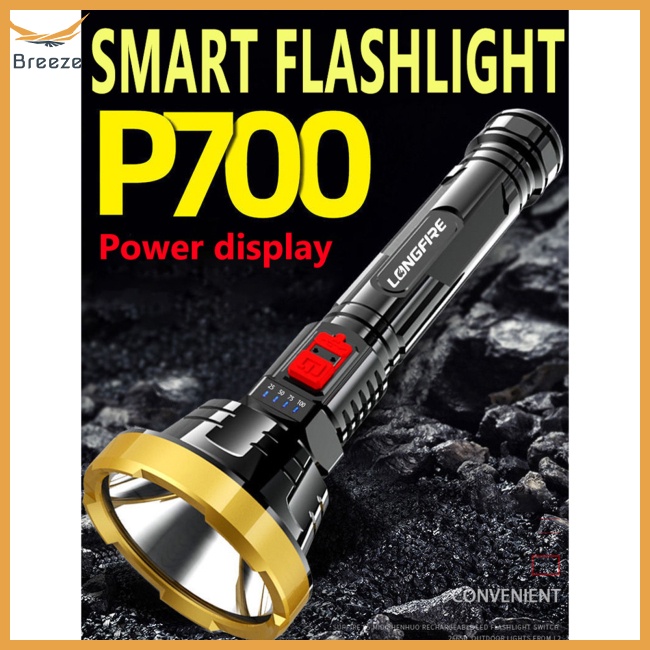 Đèn Pin Led Sử Dụng Ngoài Trời Tiện Lợi 100000Đèn Pin Cắm Trại Chống Thấm Nước Công Suất Cao 1000m