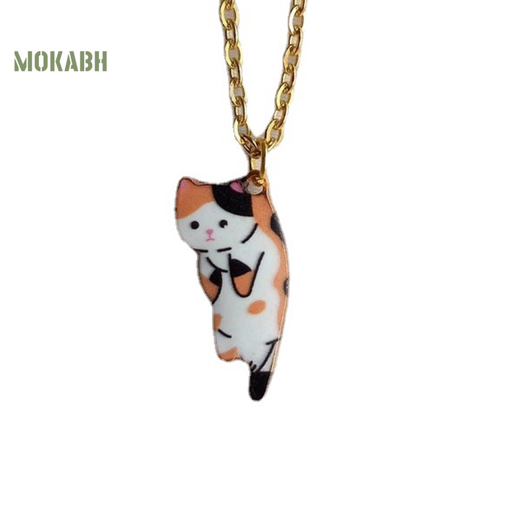 Vòng cổ Hợp Kim Chống Trầy Xước Họa Tiết Hình Mèo Dễ Thương