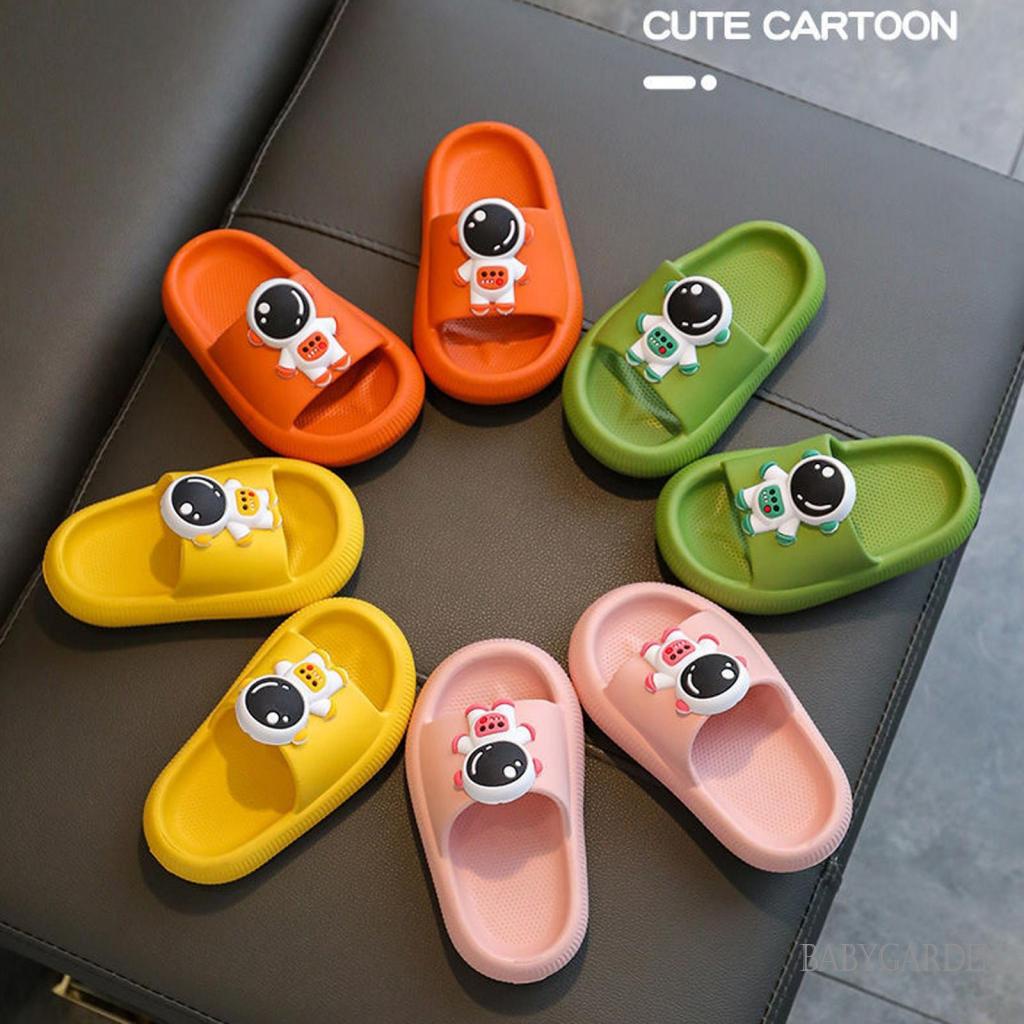 Dép Đi Trong Nhà Chống Trượt Mềm Mại Họa Tiết Phi Hành Gia Hoạt Hình Dành Cho Trẻ Em