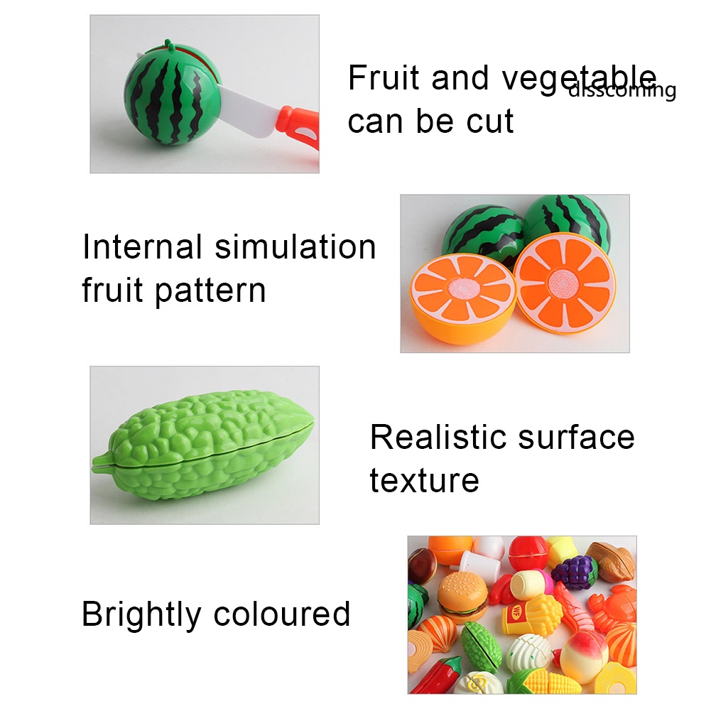 Mô Hình Đồ Chơi Cắt Bánh Hamburger Trái Cây Sống Động Dành Cho Trẻ