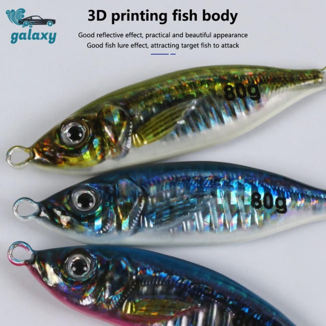 Galaxy Mồi Giả Câu Cá Hình Chữ S 60g 80g 3d