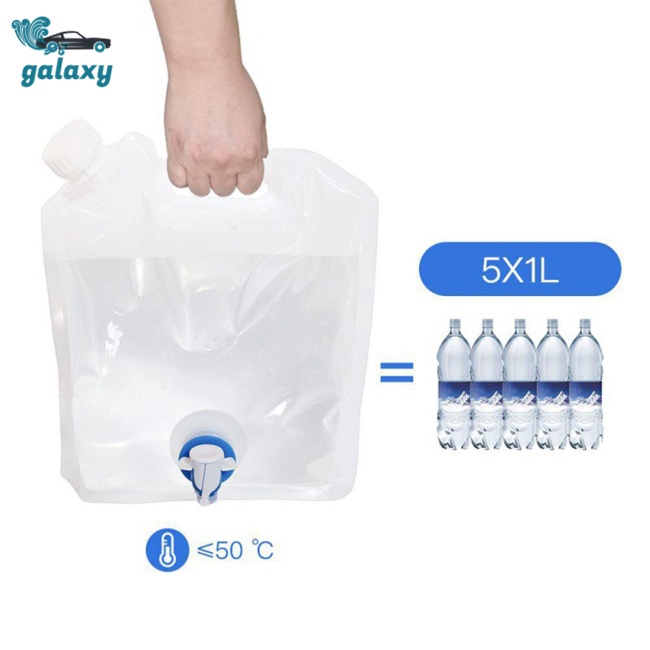 Galaxy Túi Đựng Nước Dung Tích 5 / 10l Có Thể Gấp Gọn Tiện Dụng Khi Đi Du Lịch