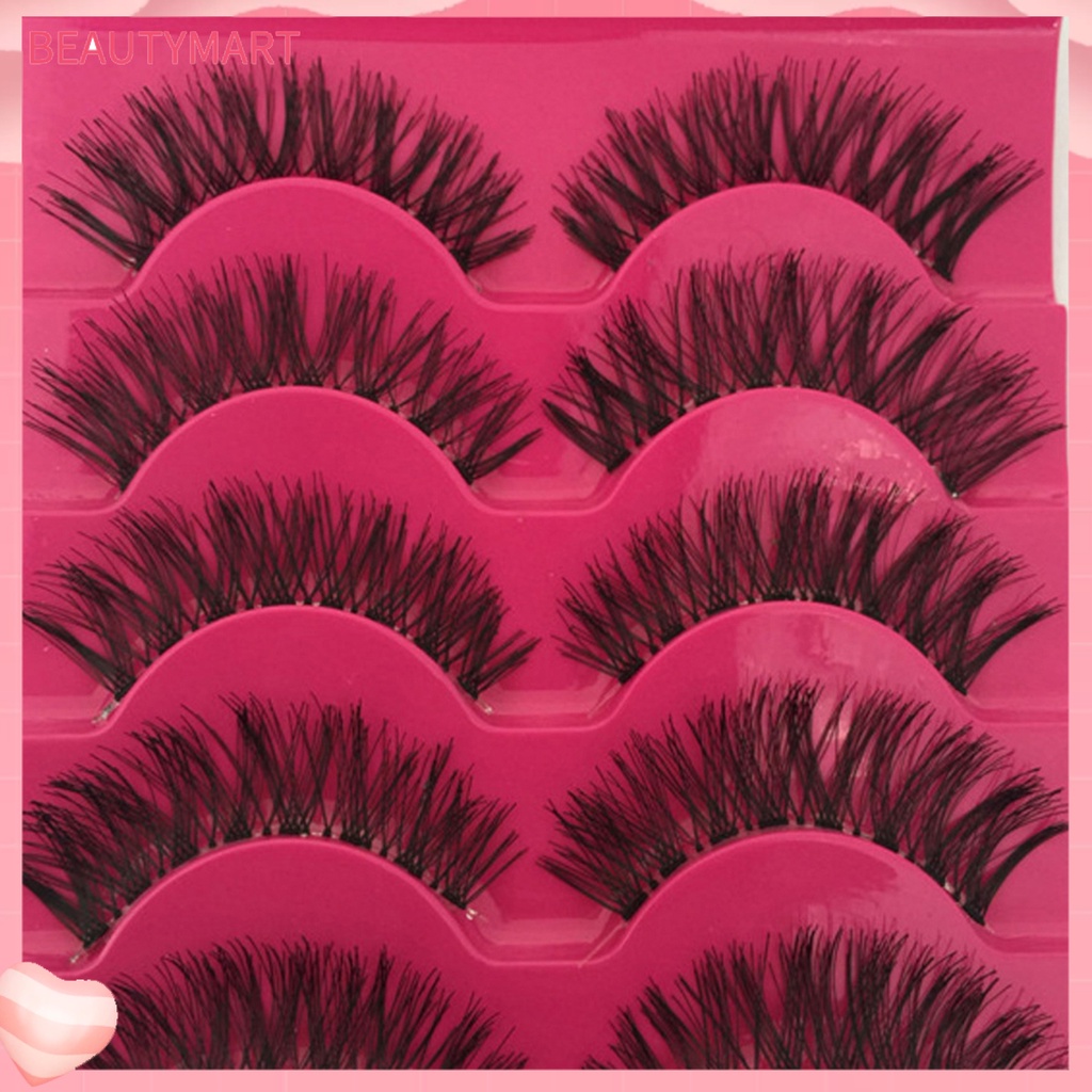 Bộ 5 Cặp Lông Mi Giả 3D Dày Và Mềm Tự Nhiên
