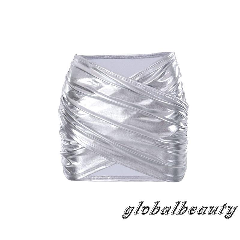 Chân Váy Da Ôm Dáng Màu Trơn Co Giãn Thời Trang Mùa Hè Cho Nữ