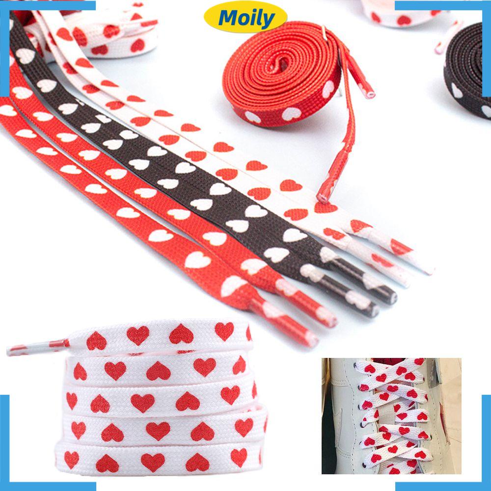 MOILYVN Dây Cột Giày Thể Thao Bằng Vải Bố Hình Trái Tim