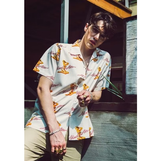 Áo Sơ Mi Tay Lửng Dáng Rộng In Họa Tiết Hoa Phong Cách Hip Hop Nhật Bản Thời Trang Mùa Hè Dành Cho Nam Và Nữ