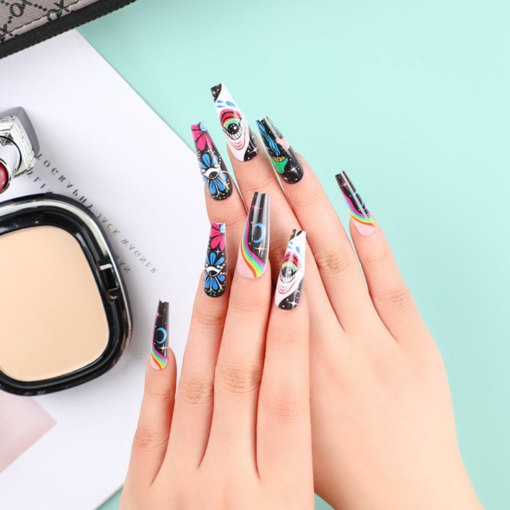 Bộ Móng Tay Giả Múa Ba Lê Đẹp Mắt Có Thể Tháo Rời Dáng Dài Che Phủ Toàn Diện DIY Cho Nữ