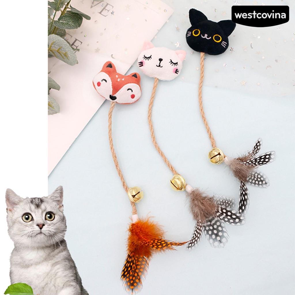 [COD]♞Mèo Nhồi Bông Dây Thừng Chống Trầy Xước Có Chuông