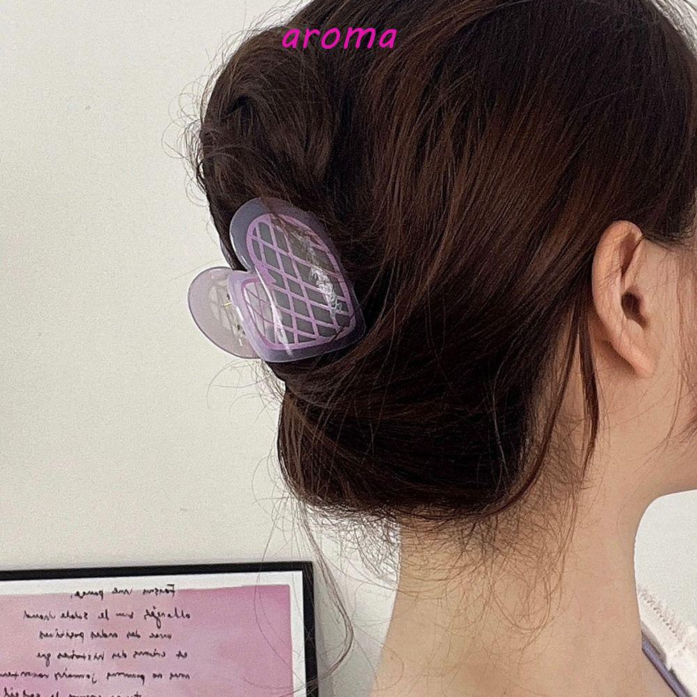 Kẹp Tóc Móng Vuốt Hình Trái Tim Axit Acetic Phong Cách Hàn Quốc Thích Hợp Làm Quà Tặng