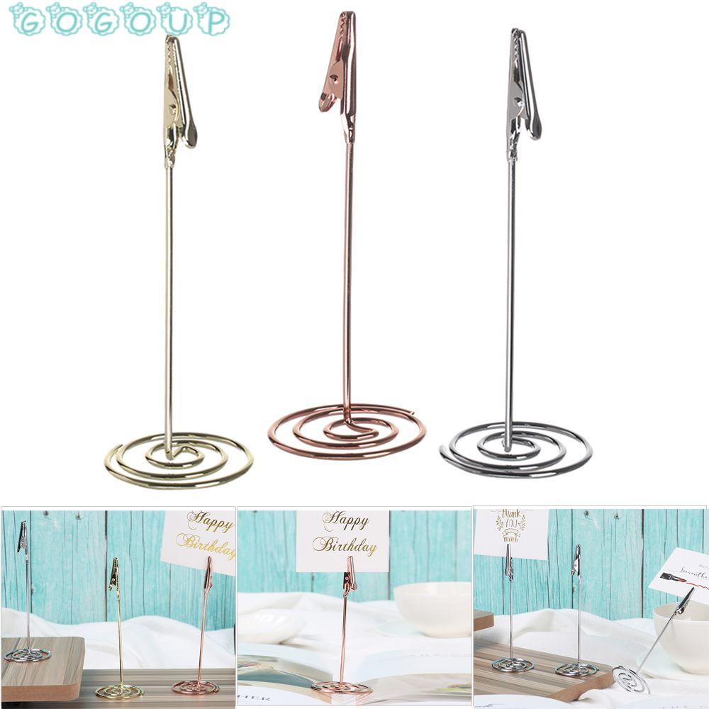 GOGOUP 1 Kẹp Giấy Giữ Ảnh Cưới Màu Vàng Hồng Thời Trang