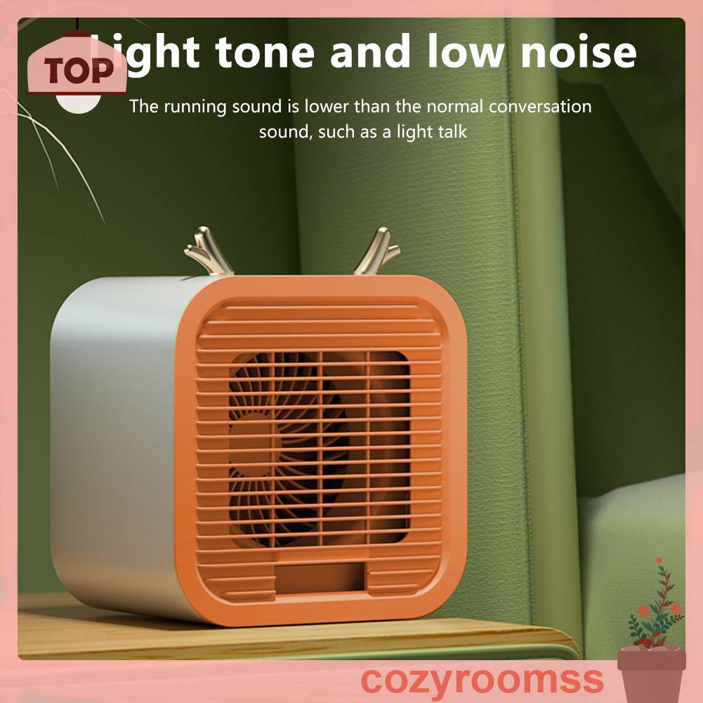 Quạt Làm Mát Để Bàn Bằng Pha Lê Có Thể Sạc Lại