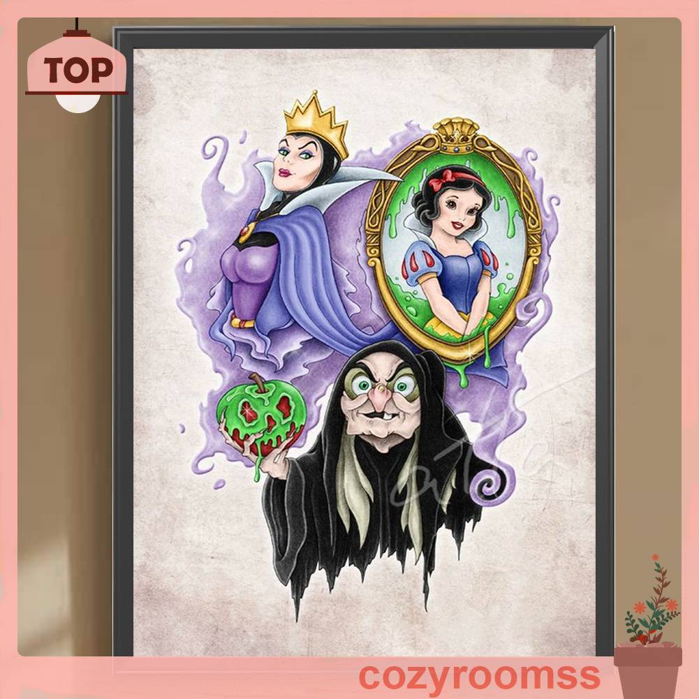 Tranh Đính Đá Kim Cương Toàn Bộ 5D DIY Hình Người Phụ Nữ Xấu