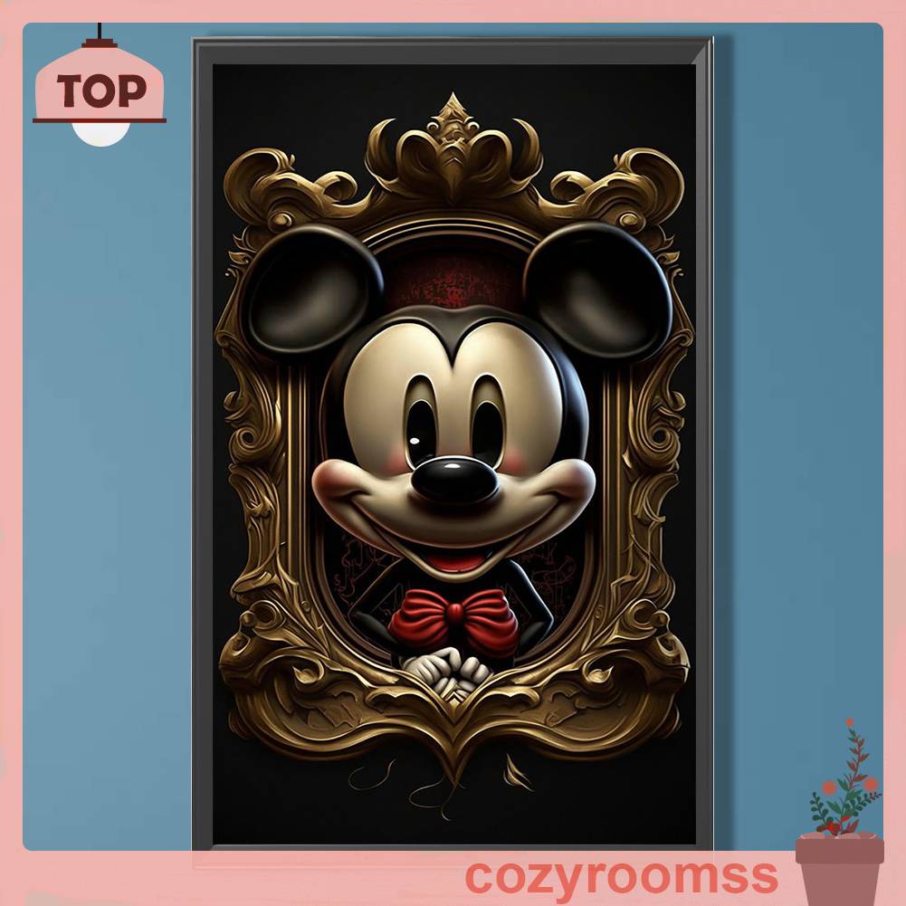 Tranh Đính Đá Kim Cương Toàn Bộ 5D DIY Hình Vẽ Mickey