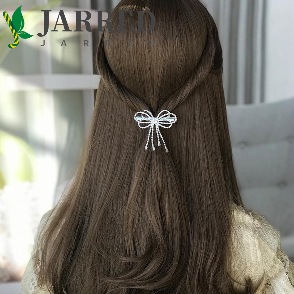 JARRED Kẹp Tóc Đính Đá Tua Rua Kiểu Dáng Thời Trang Mới
