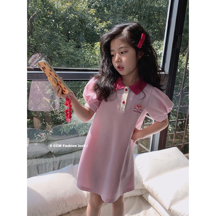 Bộ Áo Thun polo Tay Ngắn Kèm Quần Ngắn Thời Trang Mùa Hè Cho Bé Gái