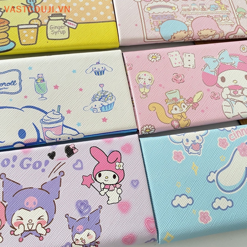 SANRIO Hộp Đựng Mắt Kính Bằng Vải Họa Tiết Hoạt Hình Melody Kuromi Cinnamoroll Dễ Thương Cho Học Sinh