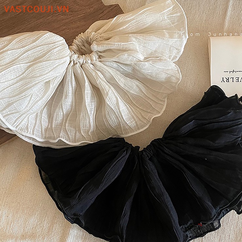 Dây Buộc Tóc Vải Cotton Hai Lớp Họa Tiết Hoa Thời Trang Cho Nữ