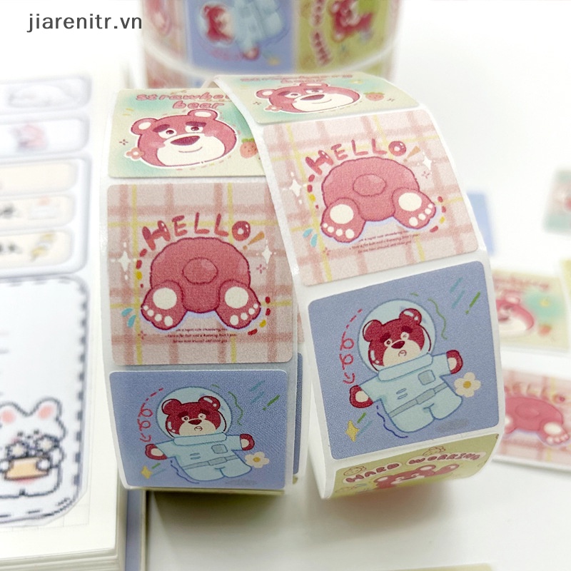 SANRIO Cuộn 500 Miếng Dán Hình Động Vật Hoạt Hình Dễ Thương Trang Trí Phần Thưởng Cho Bé