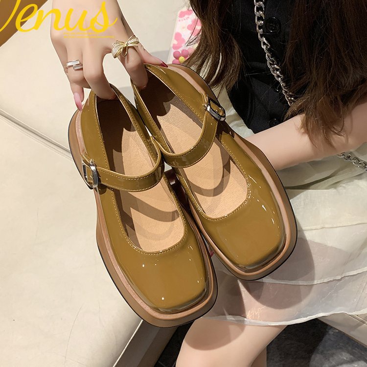 Giày Da Đế Dày Phong Cách Anh Quốc Cổ Điển 122 Cho Nữ