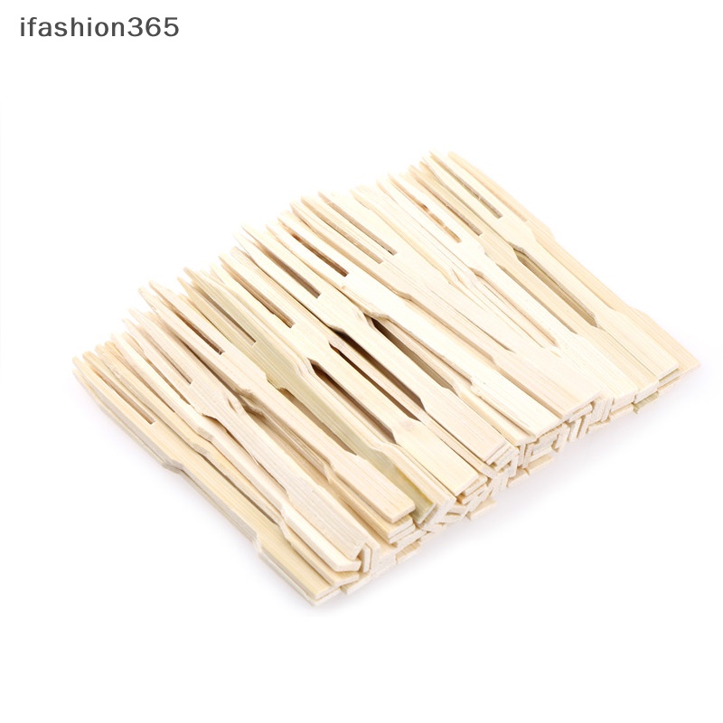 Set 80 Nĩa Tre Ăn Trái Cây / Tráng Miệng Dùng Một Lần ifashion365