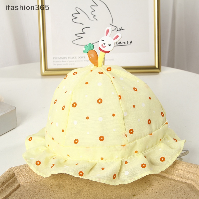 Mũ Tai Bèo Mỏng Nhẹ Họa Tiết Chấm Bi Đính Nơ Dễ Thương Thời Trang Xuân Thu Cho Bé Sơ Sinh ifashion365]