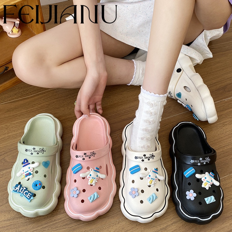 FEIJIANU dép Cross dép sandal nữ giày đi biển đáng yêu thoải mái 062512